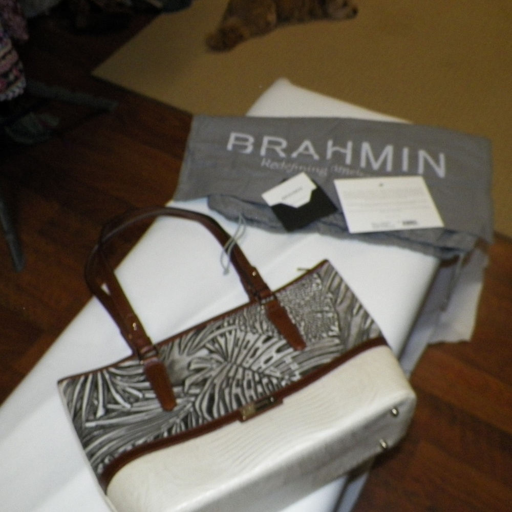 Brahmin Medium Asher Tote/Shoulder Bag. Silver Lor